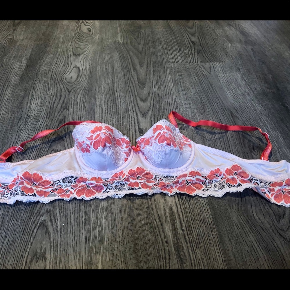 Pink Lace Contour Demi Bra